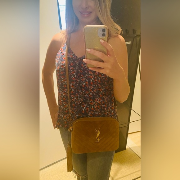 Saint laurent Camera bag in caramel suede - Picture 14 of 15